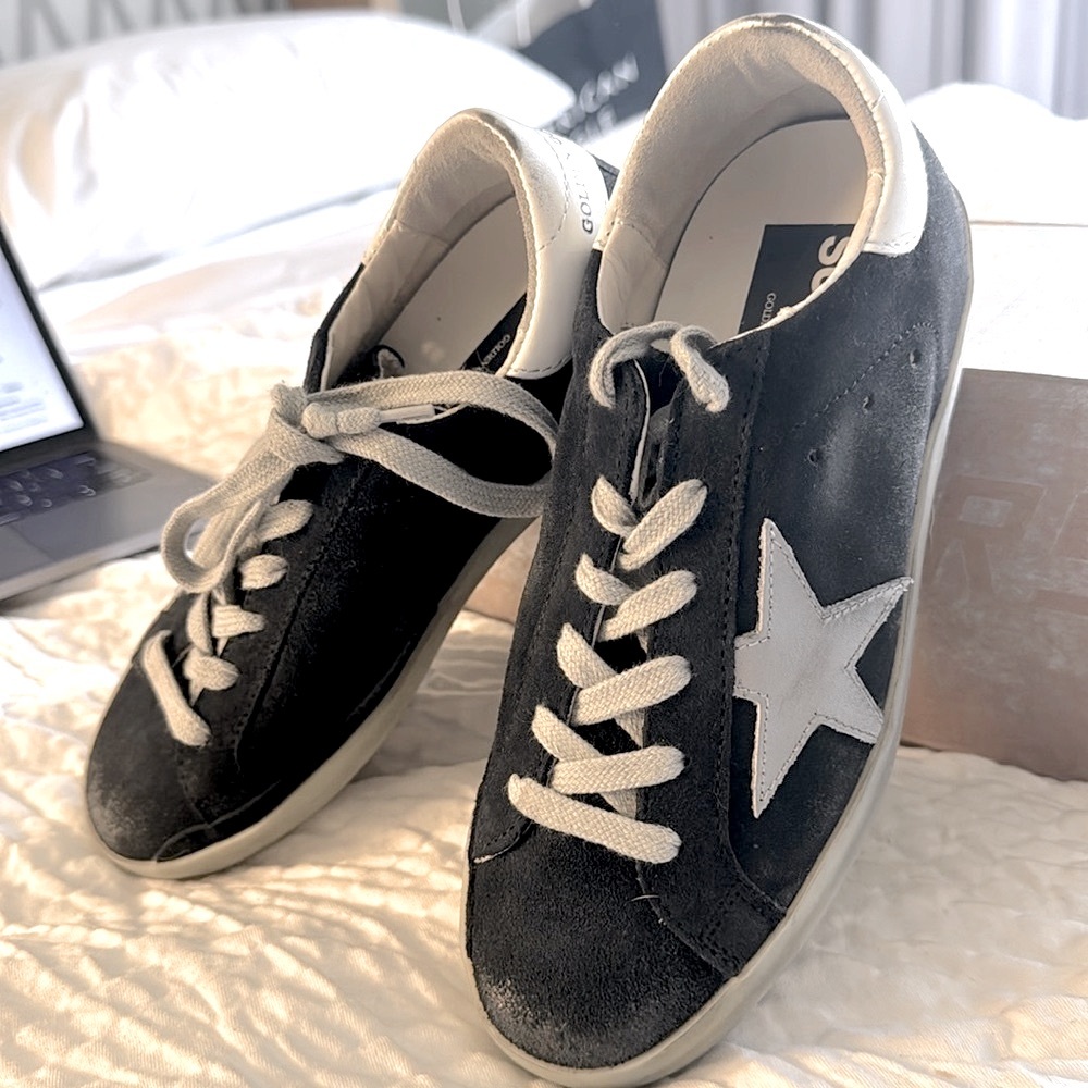 Navy Suede Superstar Sneaker - Golden Goose